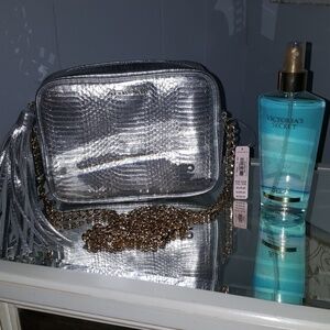 VICTORIA'S Secret silver purse NWT